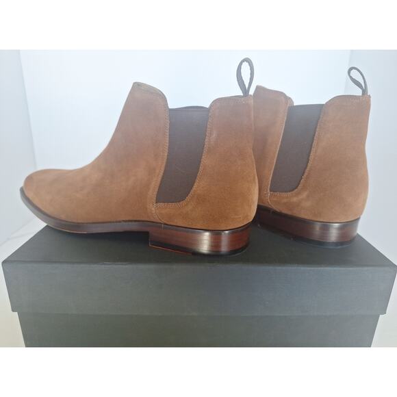 Aldo Brown Suede Chelsea Boots Men’s Size 10 / EU 43 Classic Slip-On Style - Picture 4 of 8